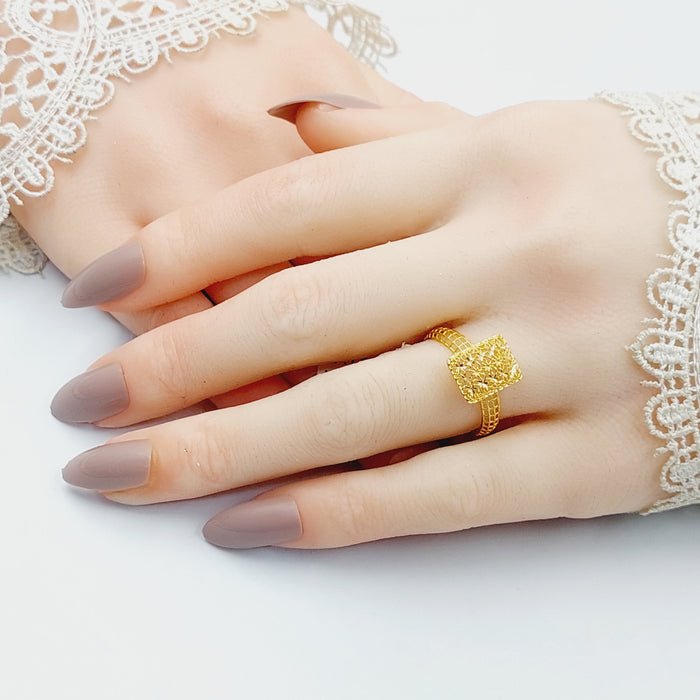 Crown Ring  Made Of 21K Yellow Gold by Saeed Jewelry-30062