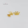 18K حلق برغي تاج-مجوهرات الشيخ سعيد-Saeed Jewelry