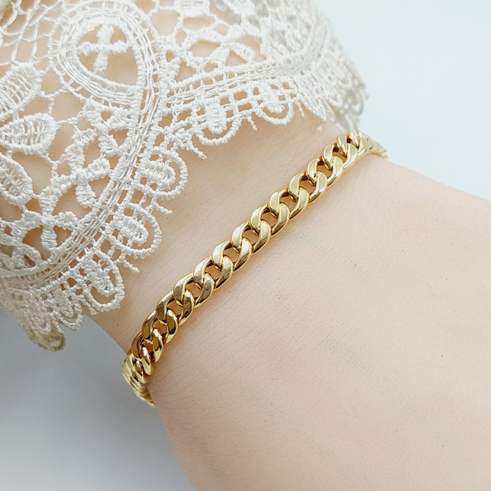 Cuban Links Bracelet Made Of 18K Yellow Gold by Saeed Jewelry-28471
