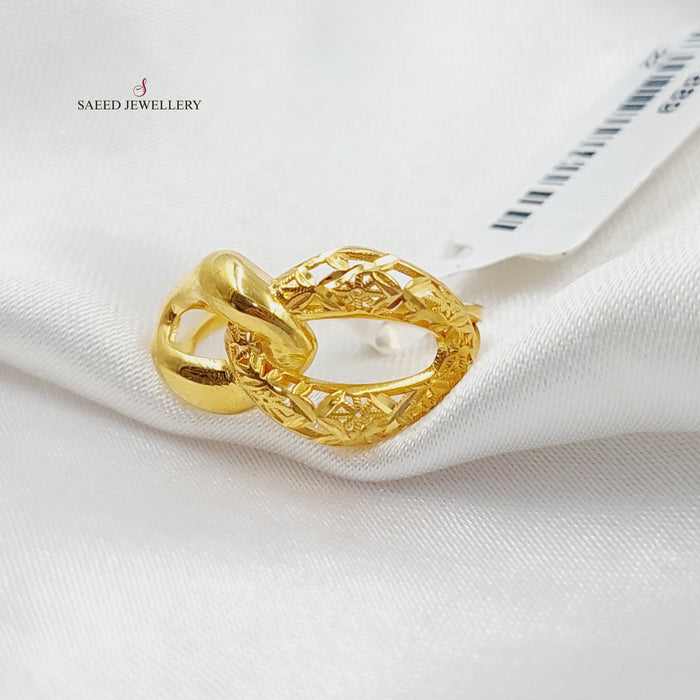 Cuban Links Ring Made Of K Yellow Gold by Saeed Jewelry-27889