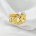 Cuban Links Ring Made Of 21K Yellow Gold by Saeed Jewelry-28357
