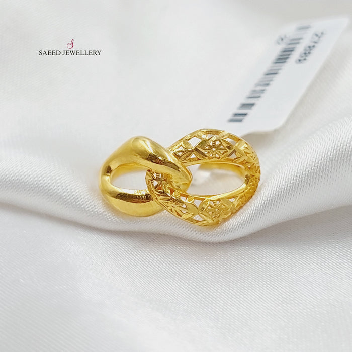 Cuban Links Ring Made Of K Yellow Gold by Saeed Jewelry-27889