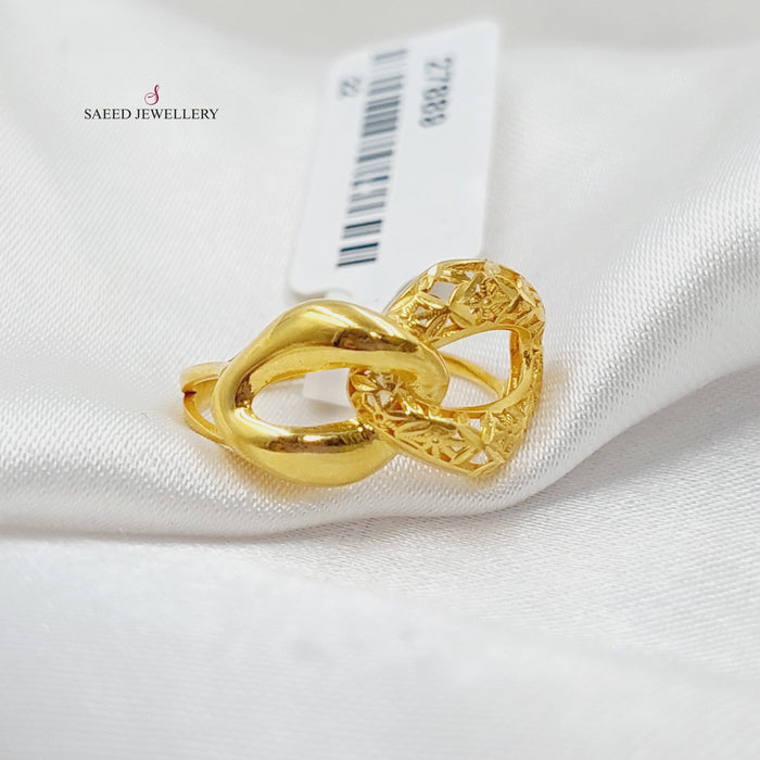 Cuban Links Ring Made Of K Yellow Gold by Saeed Jewelry-27889