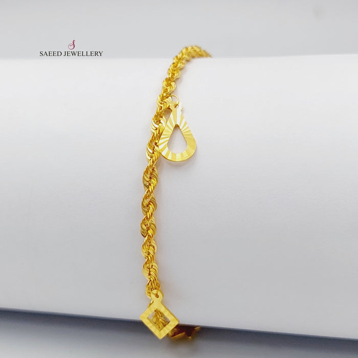 21K Danadish Fancy Bracelet Made of 21K Yellow Gold by Saeed Jewelry-26743