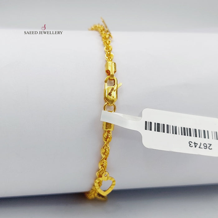 21K Danadish Fancy Bracelet Made of 21K Yellow Gold by Saeed Jewelry-26743