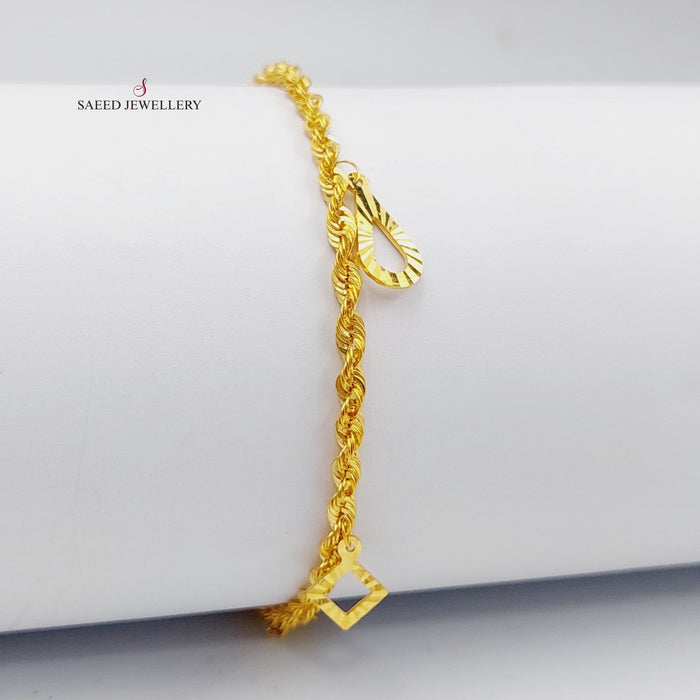 21K Danadish Fancy Bracelet Made of 21K Yellow Gold by Saeed Jewelry-26743
