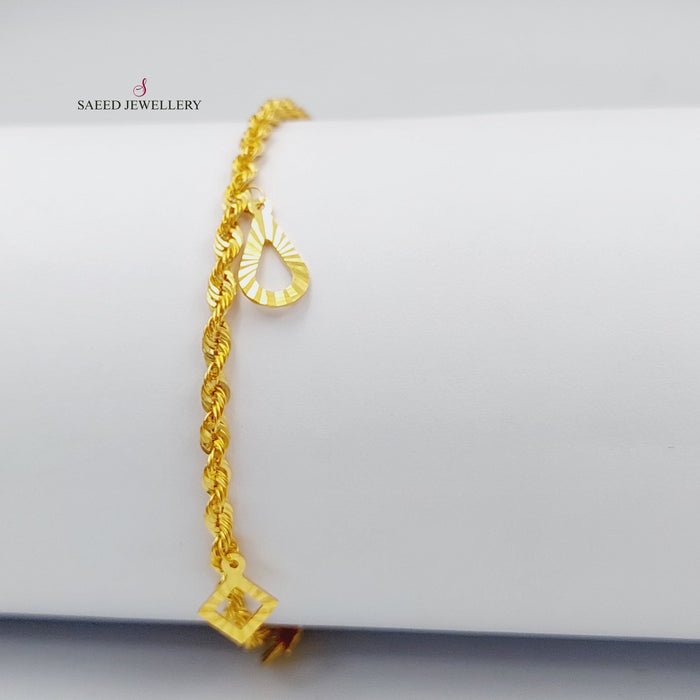 21K Danadish Fancy Bracelet Made of 21K Yellow Gold by Saeed Jewelry-26743