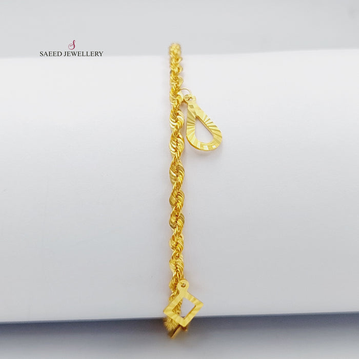 21K Danadish Fancy Bracelet Made of 21K Yellow Gold by Saeed Jewelry-26743