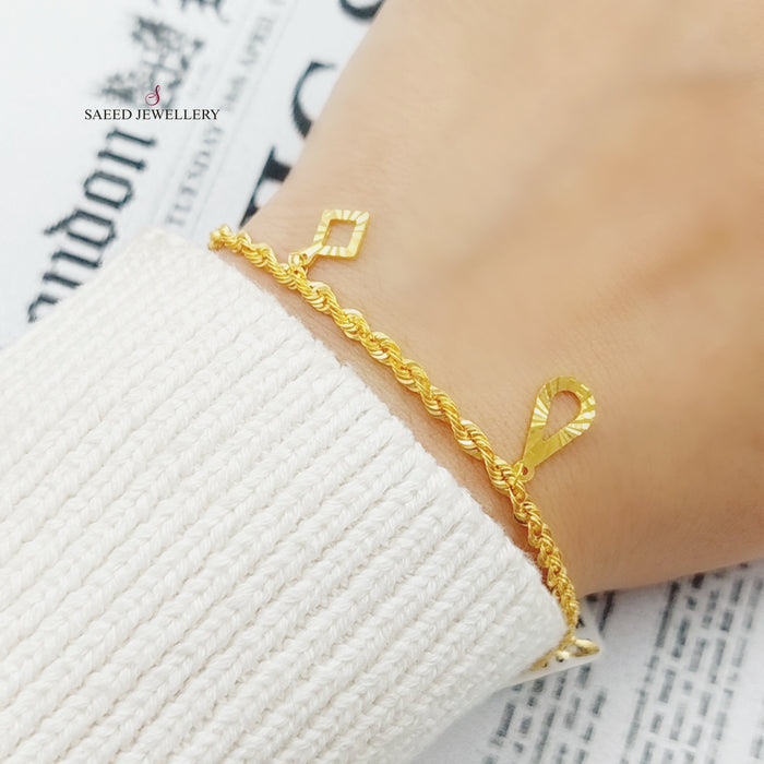 21K Danadish Fancy Bracelet Made of 21K Yellow Gold by Saeed Jewelry-26743