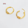 Dandash Hoop Earrings Made of 21K Gold by Saeed Jewelry
