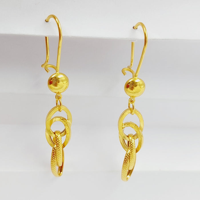 Deluxe Cuban Links Earrings  Made Of 21K Yellow Gold by Saeed Jewelry-28724