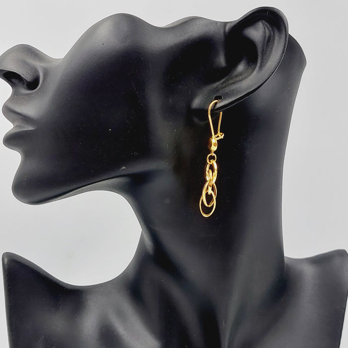 Deluxe Cuban Links Earrings  Made Of 21K Yellow Gold by Saeed Jewelry-28724
