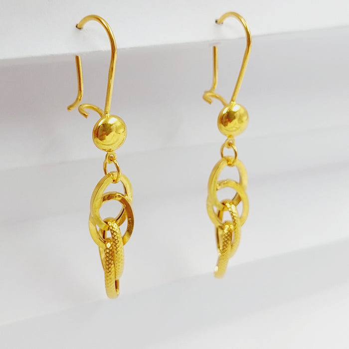 Deluxe Cuban Links Earrings  Made Of 21K Yellow Gold by Saeed Jewelry-28724