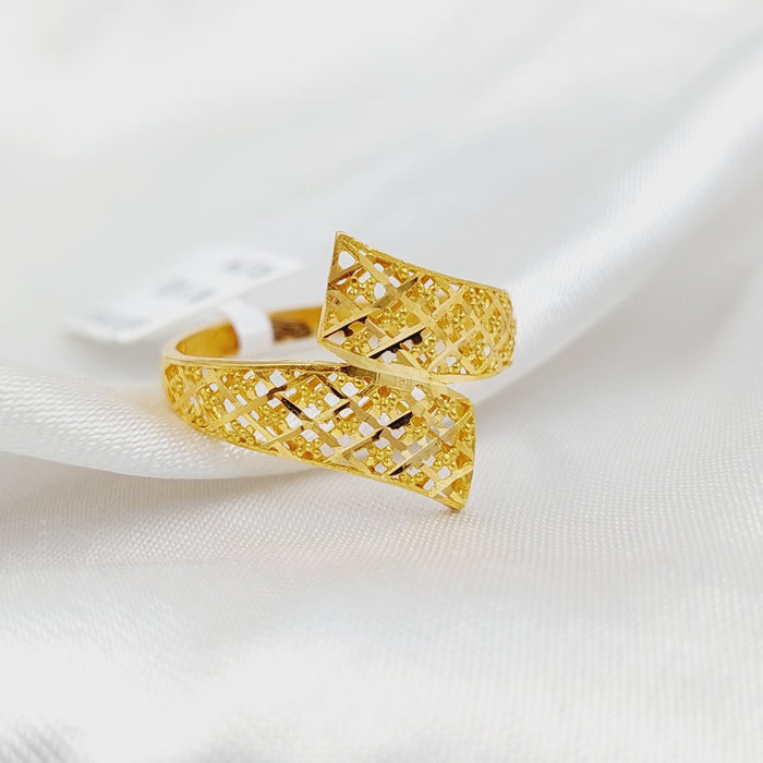 21K خاتم نقش اكسترا-مجوهرات الشيخ سعيد-Saeed Jewelry