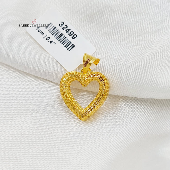 21K تعليقة قلب اكسترا-مجوهرات الشيخ سعيد-Saeed Jewelry