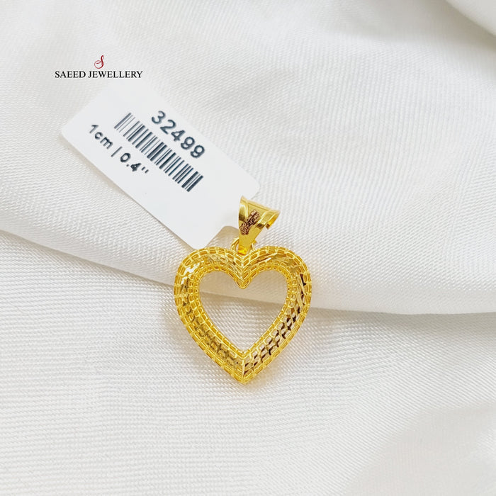 21K تعليقة قلب اكسترا-مجوهرات الشيخ سعيد-Saeed Jewelry