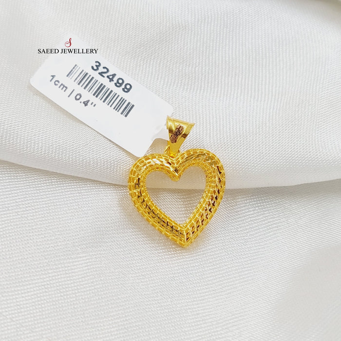 21K تعليقة قلب اكسترا-مجوهرات الشيخ سعيد-Saeed Jewelry