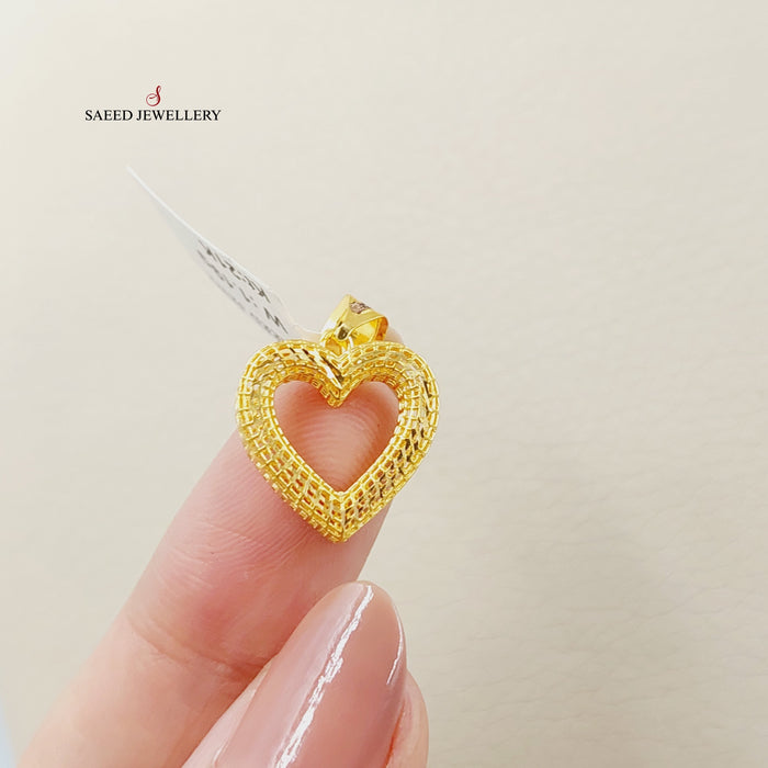 21K تعليقة قلب اكسترا-مجوهرات الشيخ سعيد-Saeed Jewelry