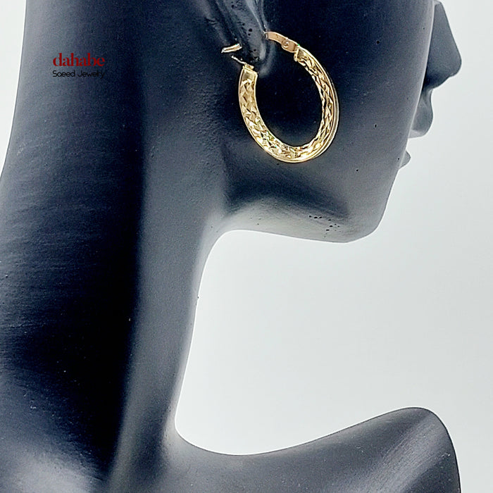 18K حلق ذبلة اكسترا-مجوهرات الشيخ سعيد-Saeed Jewelry