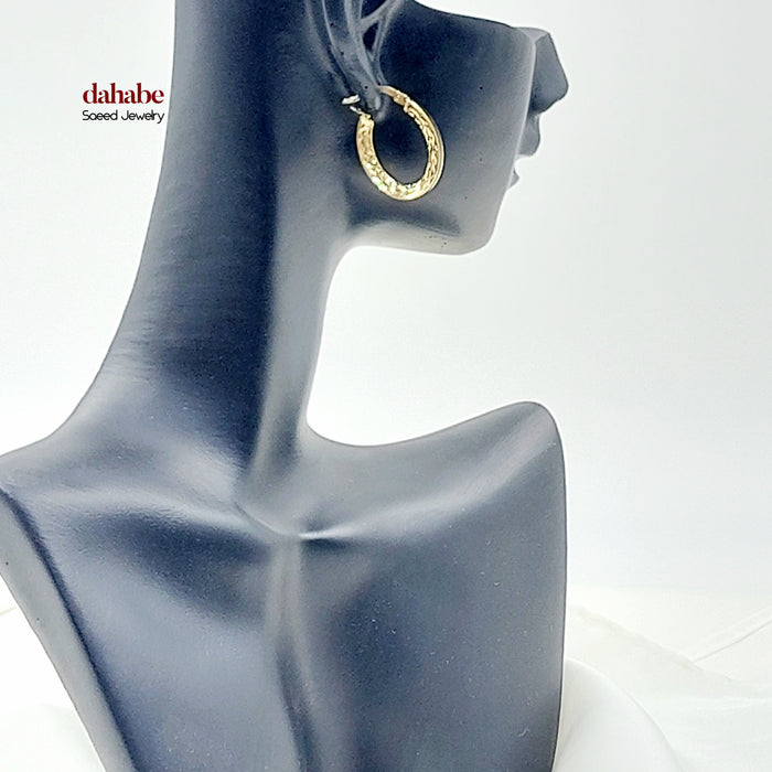 18K حلق ذبلة اكسترا-مجوهرات الشيخ سعيد-Saeed Jewelry