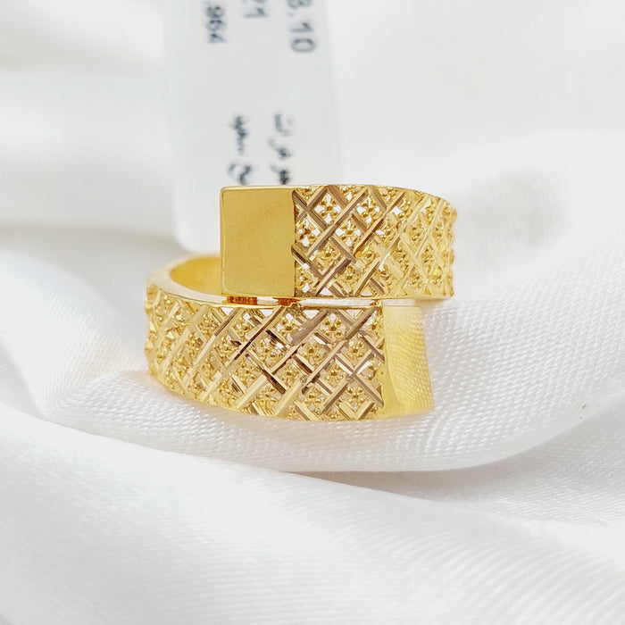 Deluxe Ring Made Of 21K Yellow Gold by Saeed Jewelry-28383