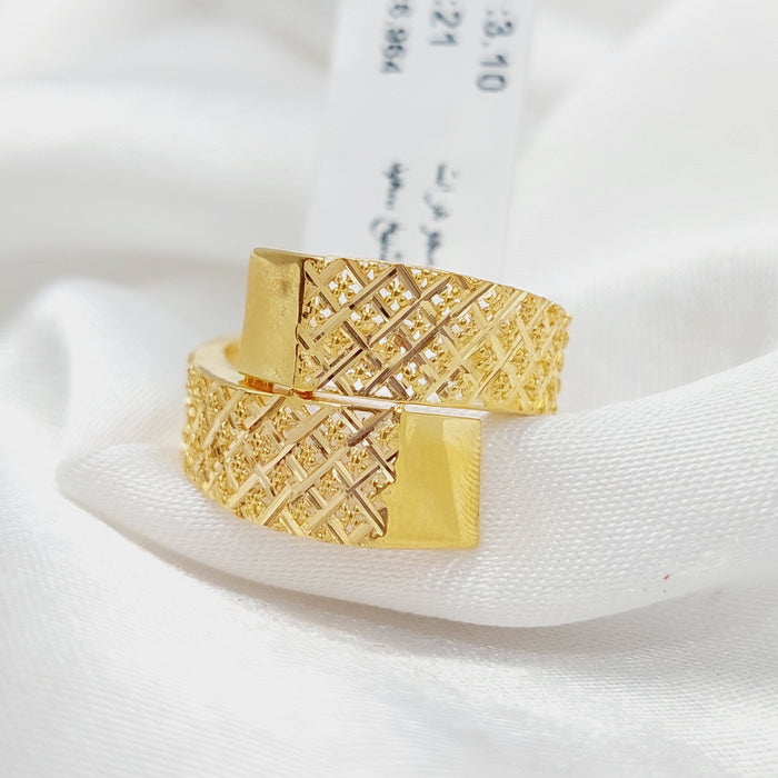 Deluxe Ring Made Of 21K Yellow Gold by Saeed Jewelry-28383