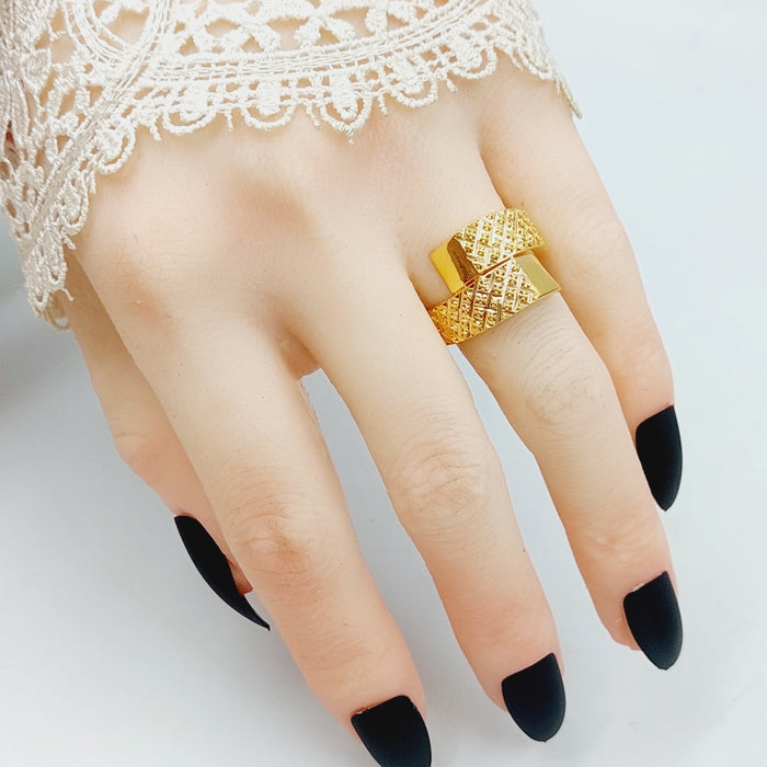 Deluxe Ring Made Of 21K Yellow Gold by Saeed Jewelry-28383