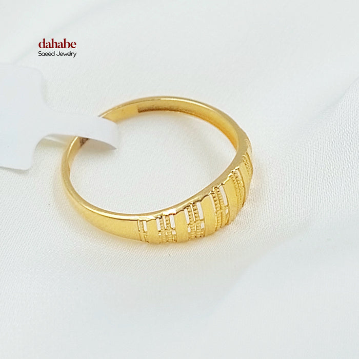 21K خاتم اكسترا-مجوهرات الشيخ سعيد-Saeed Jewelry