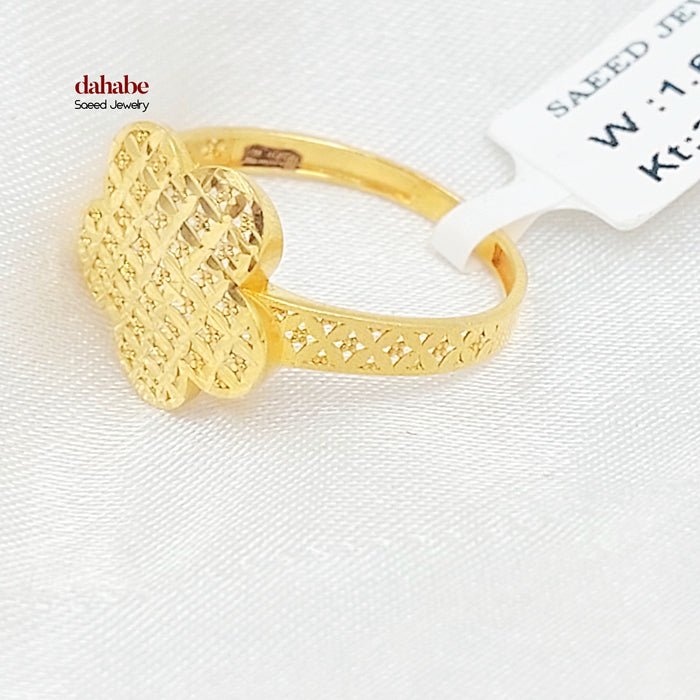 21K خاتم اكسترا-مجوهرات الشيخ سعيد-Saeed Jewelry