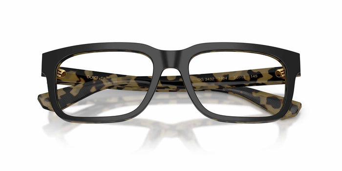 Dolce&Gabbana DG3432 Black On Yellow Havana #colour_black-on-yellow-havana