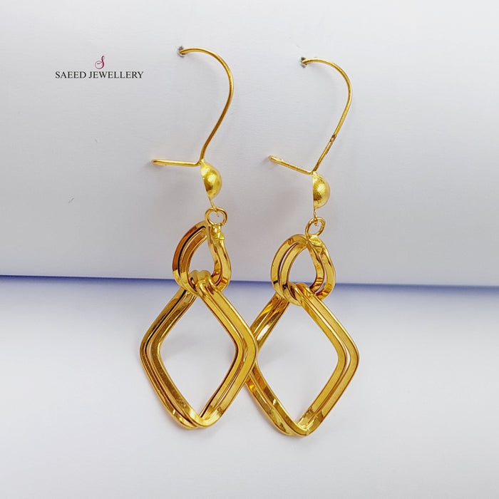 Earrings Made Of 21K Yellow Gold by Saeed Jewelry-27690
