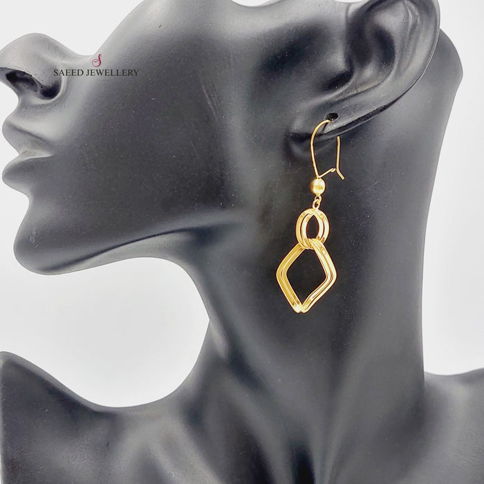 Earrings Made Of 21K Yellow Gold by Saeed Jewelry-27690