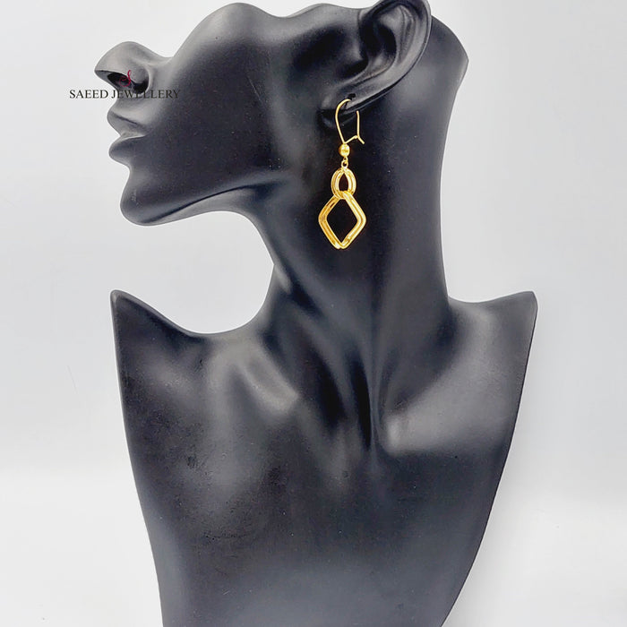 Earrings Made Of 21K Yellow Gold by Saeed Jewelry-27690