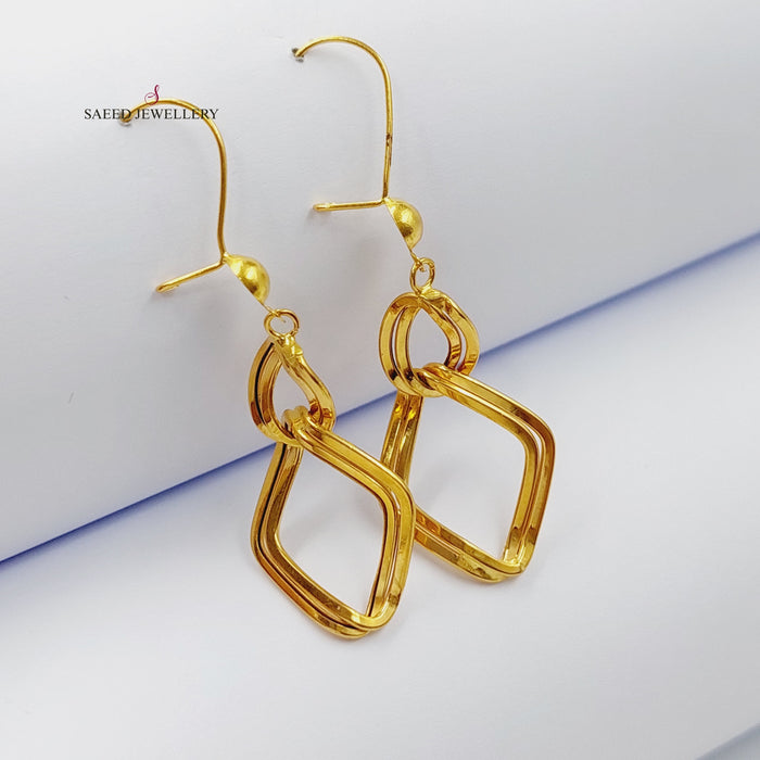 Earrings Made Of 21K Yellow Gold by Saeed Jewelry-27690