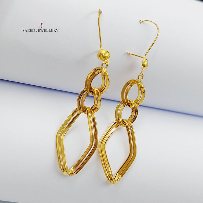 Earrings Made Of 21K Yellow Gold by Saeed Jewelry-27689