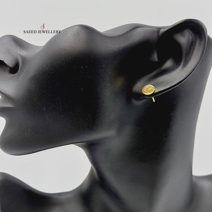21K حلق برغي اثمان-مجوهرات الشيخ سعيد-Saeed Jewelry
