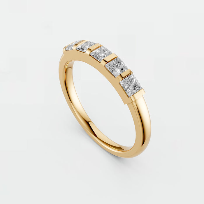 Elara Open Baguette Lab Grown Diamond Stacking Band