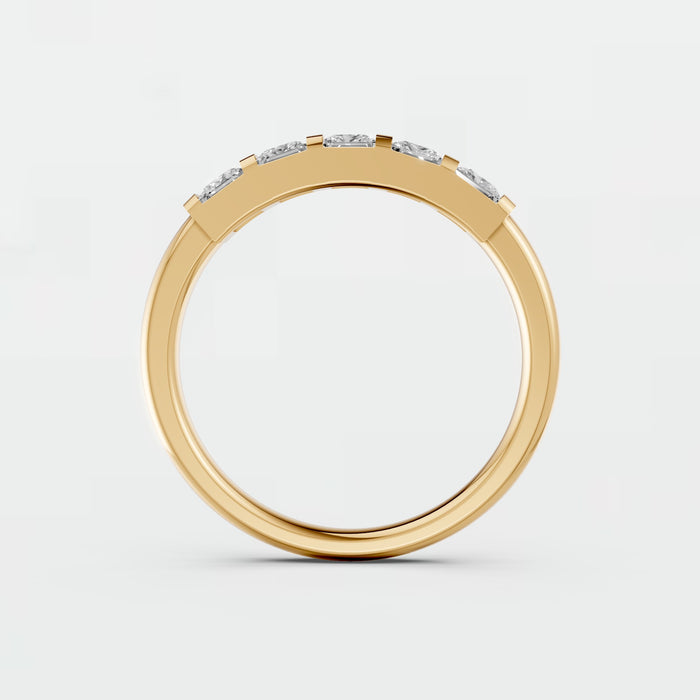 Elara Open Baguette Lab Grown Diamond Stacking Band
