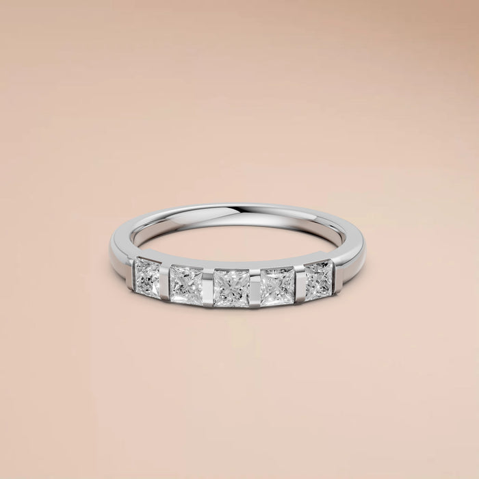 Elara Open Baguette Lab Grown Diamond Stacking Band