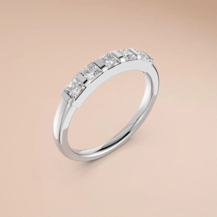 Elara Open Baguette Lab Grown Diamond Stacking Band