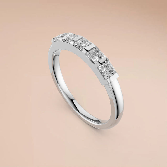 Elara Open Baguette Lab Grown Diamond Stacking Band
