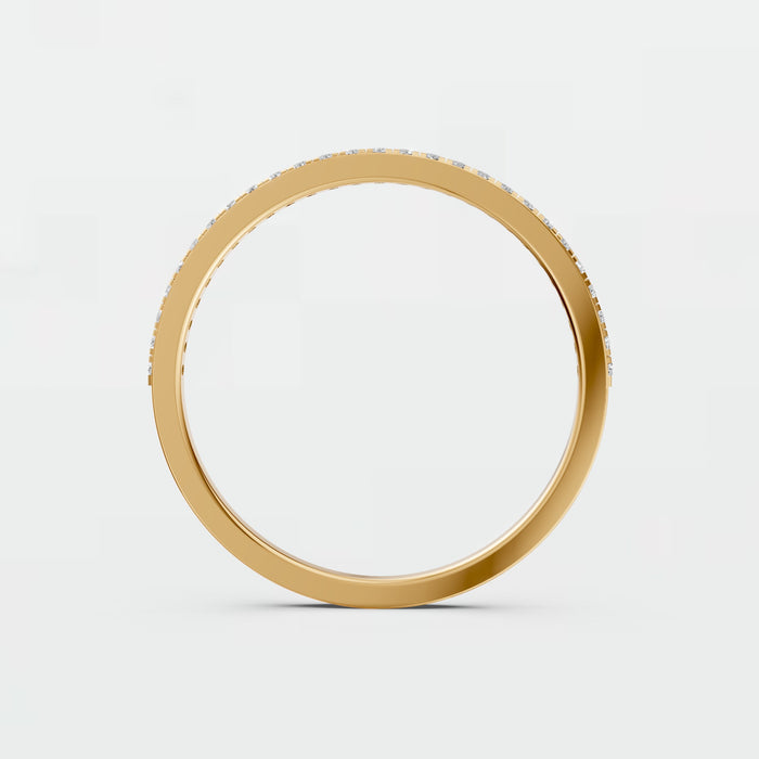 Elara Round Diamond Pavé Half Eternity Band Ring