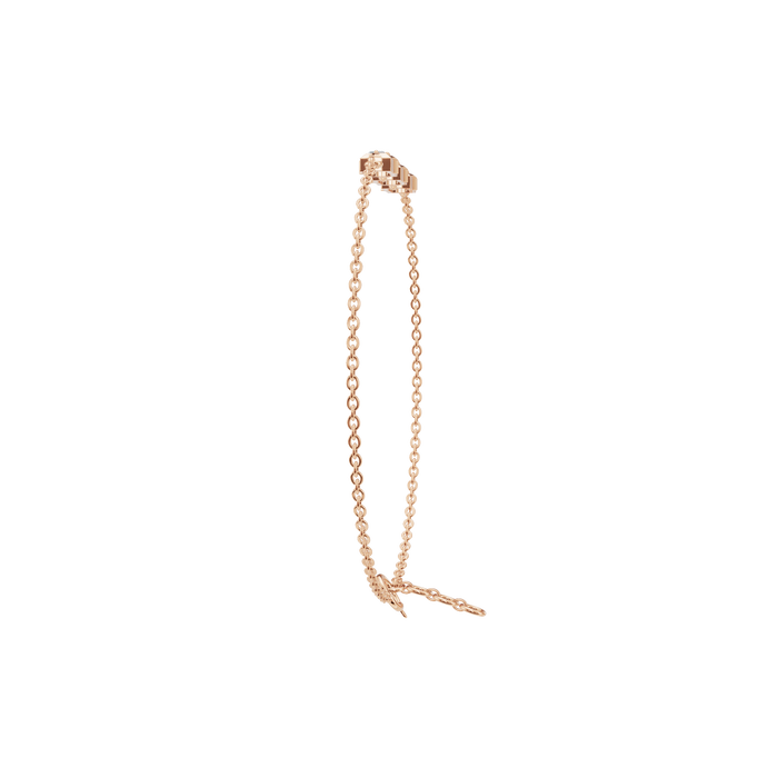 Emerald & Round Cut Lab Diamond Bezel Set Bracelet In Solid Gold