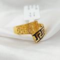 Enameled Belt Ring  Made Of 21K Yellow Gold by Saeed Jewelry-28785