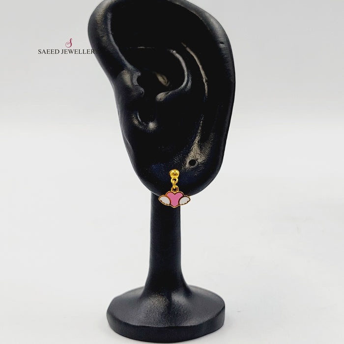21K حلق مينا-مجوهرات الشيخ سعيد-Saeed Jewelry