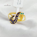Enameled Say Ring Made Of 21K Yellow Gold by Saeed Jewelry-27640