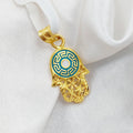 21K Enamel's Hand Pendant Made of 21K Yellow Gold by Saeed Jewelry-25788