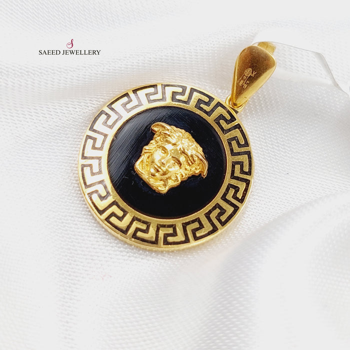 21K Enamel's Pendant Made of 21K Yellow Gold by Saeed Jewelry-21754