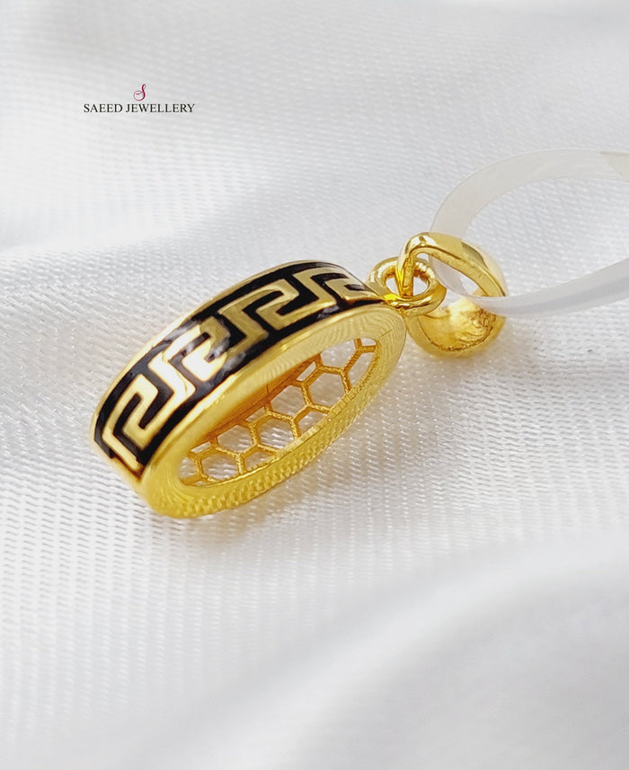 21K Gold Enamel's Pendant by Saeed Jewelry - Image 7
