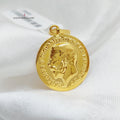 21K English Lira Model Pendant Made of 21K Yellow Gold by Saeed Jewelry-26665